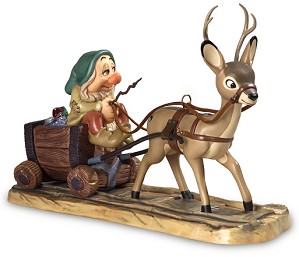 WDCC Disney Classics-Snow White Sleepy with Deer Drawn Cart In a Mine In a Mine