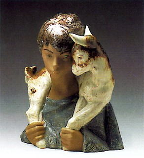 Lladro-Boy With Goat 1970-81