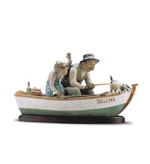 Lladro-Fishing With Gramps 1996-2001