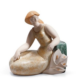 Lladro-Lady With Lilies I