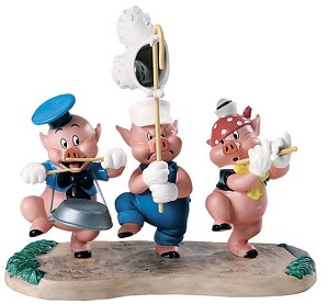 WDCC Disney Classics-Three Little Pigs Triumphant Trio