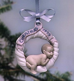 Lladro-Baby First Christmas 1999 Ornament