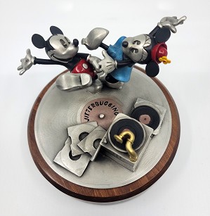 WDCC Disney Classics-Mickey and Minnie Jitterbugging Pewter Sculpture