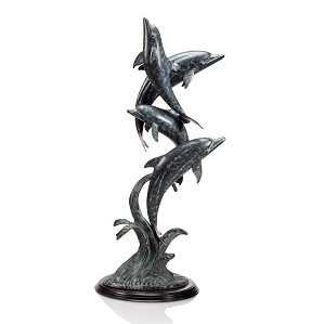 SPI Sculptures-Oceanic Ballet (dolphin quartet)