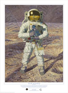 Alan Bean-First Men Neil A. Armstrong MASTERWORK TEXTURED CANVAS