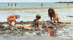 Tom Sierak-Beach Girls Canvas Giclee