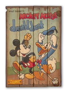 Trevor Carlton-Best Pals Giclee On Reclaimed Wood