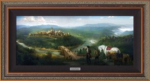 Disney Concepts-Gaston and Lefou's Arrival Framed