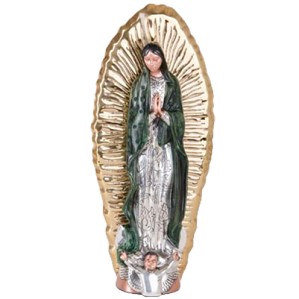 Dargenta-Silver Virgin Of Guadalupe w/ 24K Gold Solar Rays