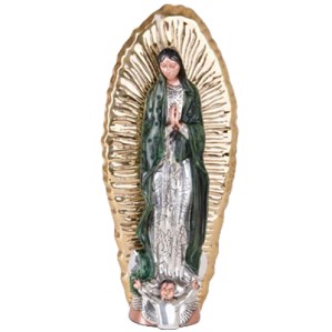 Dargenta-Silver Virgin Of Guadalupe w/ 24K Gold Solar Rays