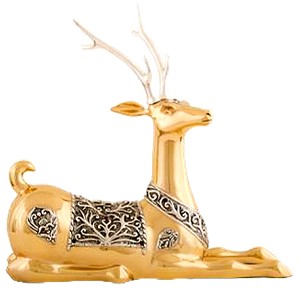 Dargenta-Resting Gold Thai Deer Statue