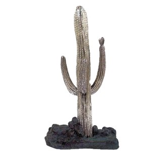 Dargenta-Silver Saguaro Cactus Sculpture