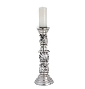 Dargenta-Medium Leaves Silver Candle Holder