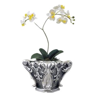 Dargenta-Silver Flower Pot Ionic Column Top