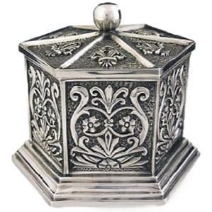 Dargenta-Silver Jewelry Box Hexagon Classical