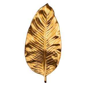 Dargenta-Tropical Leaf Fruit Bowl 24K Gold