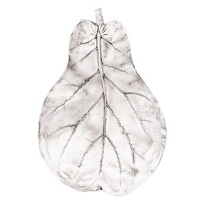 Dargenta-Tropical Leaf Silver Fruit Bowl