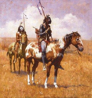 Howard Terpning-COUP STICKS AND WAR PAINT