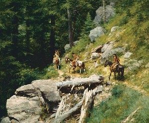 Howard Terpning-TRAIL IN THE BITTERROOTS