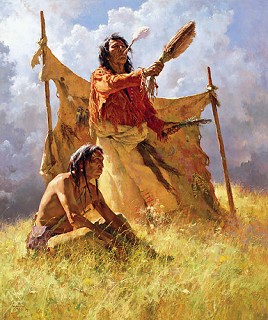 Howard Terpning-THE WEATHER DANCER DREAM