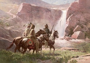 Z.S.  Liang-Red Rock Crossing Northwest Montana 1850