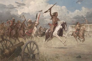 Z.S.  Liang-The Charge of Crazy Horse on Fort Laramie 1864