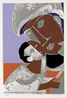 Romare Bearden-Mother and Child 1972 Screenprint on paper