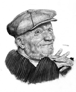 Robert Jackson-Redd Foxx Graphite Pencil on Paper