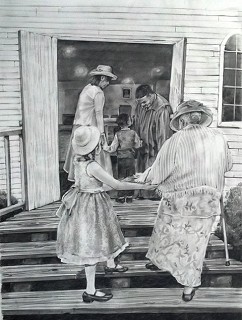 Robert Jackson-Service Time Graphite Pencil on Paper