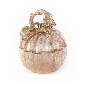 Jay Strongwater-Hadley Leaf & Vine Gilded  Glass Jar