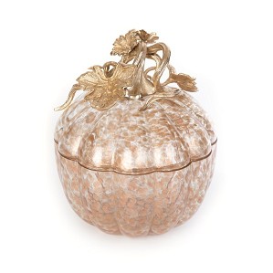 Jay Strongwater-Erin Leaf & Vine Gilded Large Glass Jar