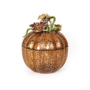 Jay Strongwater-Dalton Leaf & Vine Jeweled Large Glass Jar