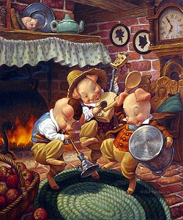 Scott Gustafson-Three Little Pigs Limited Edition Print