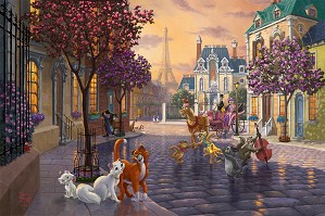 Thomas Kinkade Disney-The Aristocats