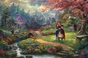 Thomas Kinkade Disney-Mulan - Blossoms Of Love