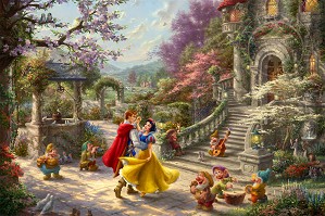 Thomas Kinkade Disney-Snow White Dancing in the Sunlight