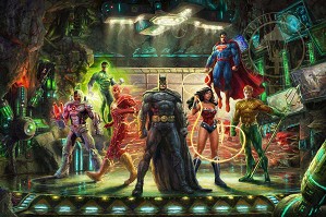 Thomas Kinkade DC Comics-The Justice League