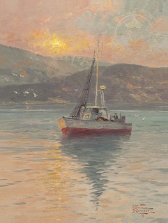 Thomas Kinkade-Sunrise, Sea of Galilee