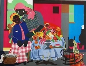 Romare Bearden-Morning Signed