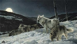 Nancy Glazier-Hunters Moon By Nancy Glazier Giclee On Canvas  Signed & Numbered