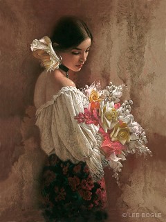 Lee Bogle-In The Garden Artist Proof Hand Enhanced
