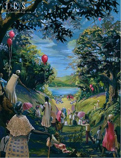 John Holyfield-River Jubilee Canvas