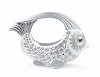 FISH CENTERPIECE LARGE (WHITE & SILVER)