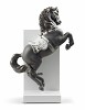 Horse on Pirouette Silver Lustre