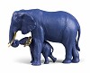 Leading The Way Elephants. Blue-Gold