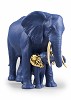 Leading The Way Elephants. Blue-Gold