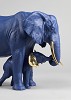 Leading The Way Elephants. Blue-Gold by Lladro