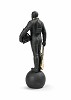 Walking on the Moon Figurine. Black & Gold