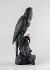 Macaw Bird Sculpture. Black-Gold by Lladro