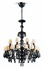 Belle de Nuit 24 Lights Chandelier Absolute Black
